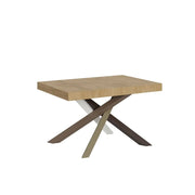 Tavolo allungabile 160/420x90 cm Volantis colore quercia natura gambe multicolore 4/C