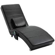 Poltrona Relax Elettrica Massaggiante ¨C Xylo ¨C Reclinabile con Poggiapiedi Zero-G Similpelle Nera