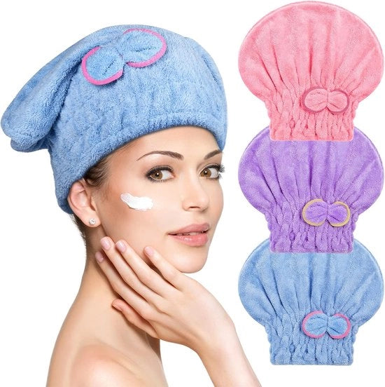Turbo Absorbenti per Capelli - Asciuga i Capelli - Velocemente Asciuga - Super Assorbente - 3 Pezzi - Molti Colori
