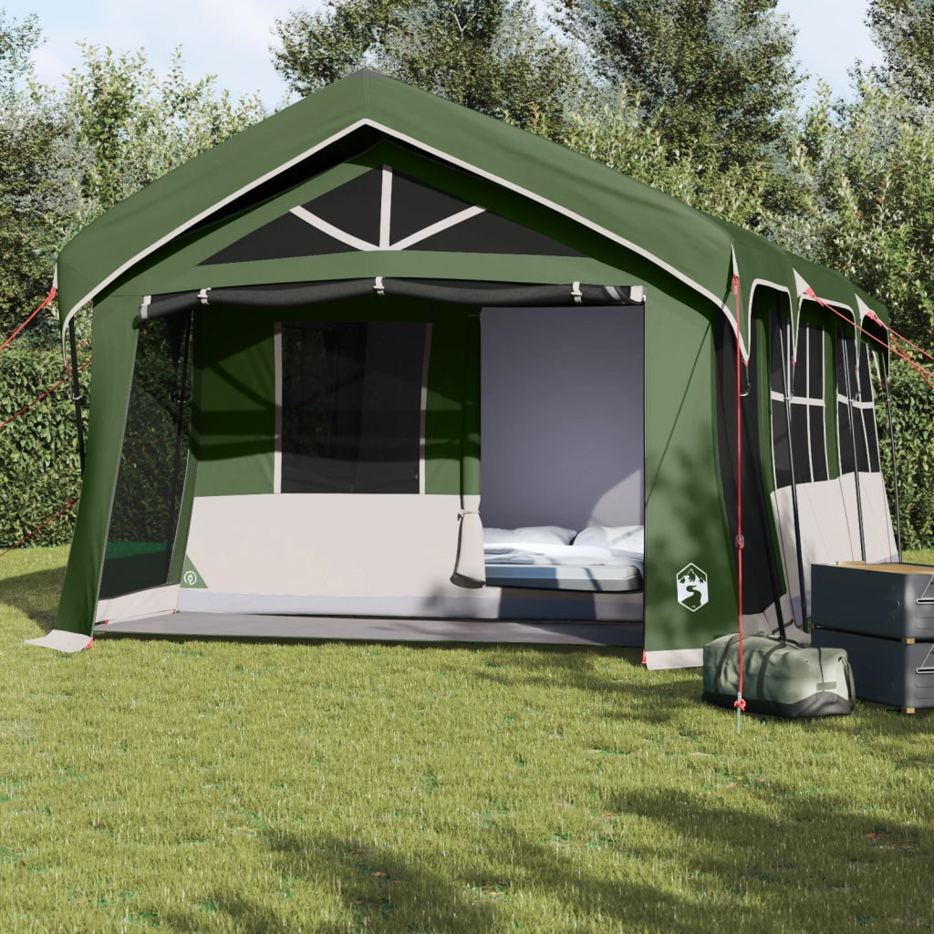 Tenda da Campeggio  con Finestre Verde per 10 Persone Impermeabile