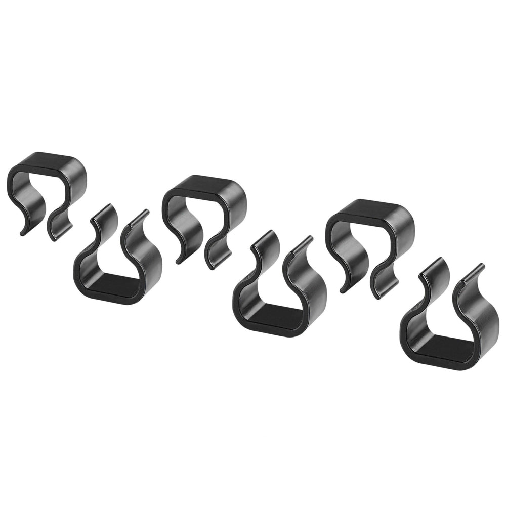 Set di 6 clip di fissaggio connettori in plastica marrone scuro per mobili da giardino in rattan