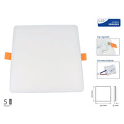 Faretto Pannello Led Da Incasso Quadrato Senza Bordo 24W Bianco Neutro Foro Adattabile Da 75mm a 200mm SKU-743