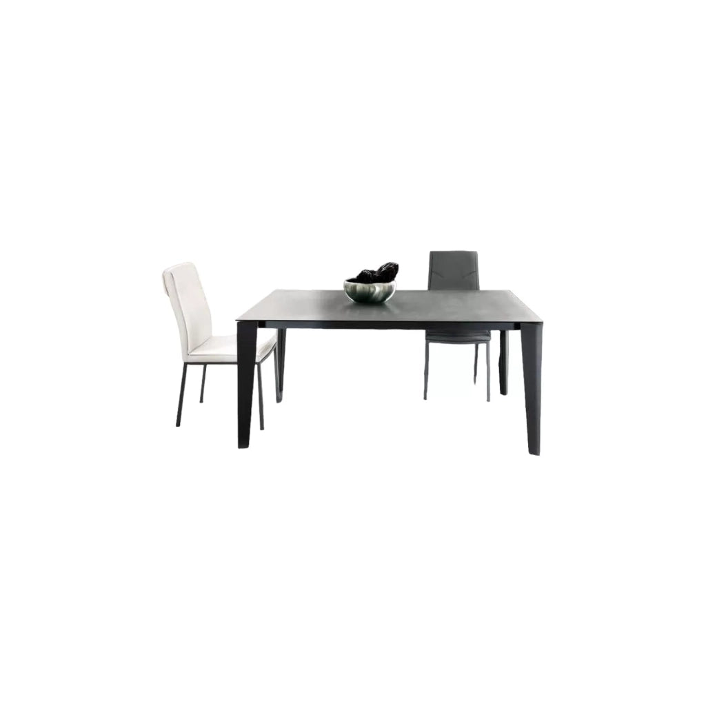 Tavolo in vetro grigio grafite allungabile misura l.160 p.90 h.77 (1601) - Mobili 2G