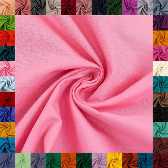 Stoffa di cotone HEIDE, Swafing, 42 colori lisci, lisci, 100% cotone, buoni sconto, Oeko-TEX Standard 100 (rosa, 1 m)