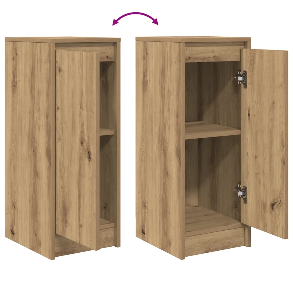 Credenza Rovere Artigianale 29,5x34x76 cm in Legno Multistrato