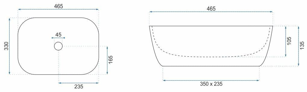 Lavabo Da Appoggio Rea Belinda Black Brush Gold