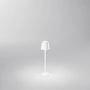 Lampada Tavolo Esterno Moderna Mini Diva Alluminio Bianco Led 1,5W 3000K