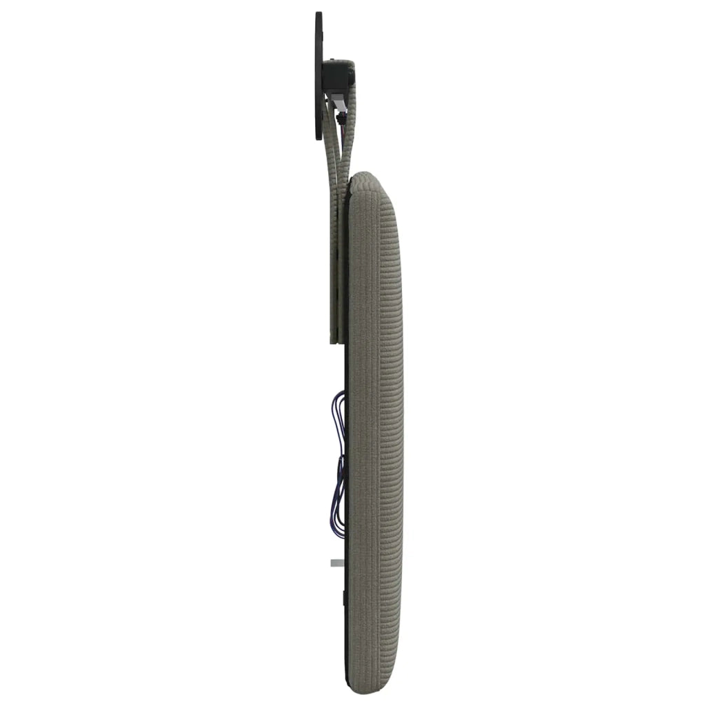 Testiera sospesa Con luce LED Grigio Chiaro Tessuto in Cords