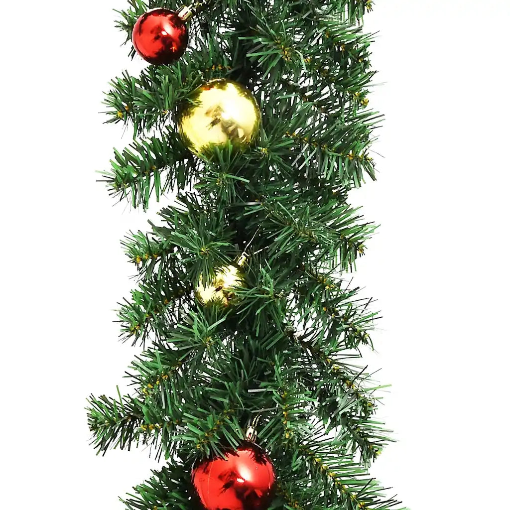 Ghirlanda di Natale Decorata con Palline e Luci a LED 10 m CFW6182934