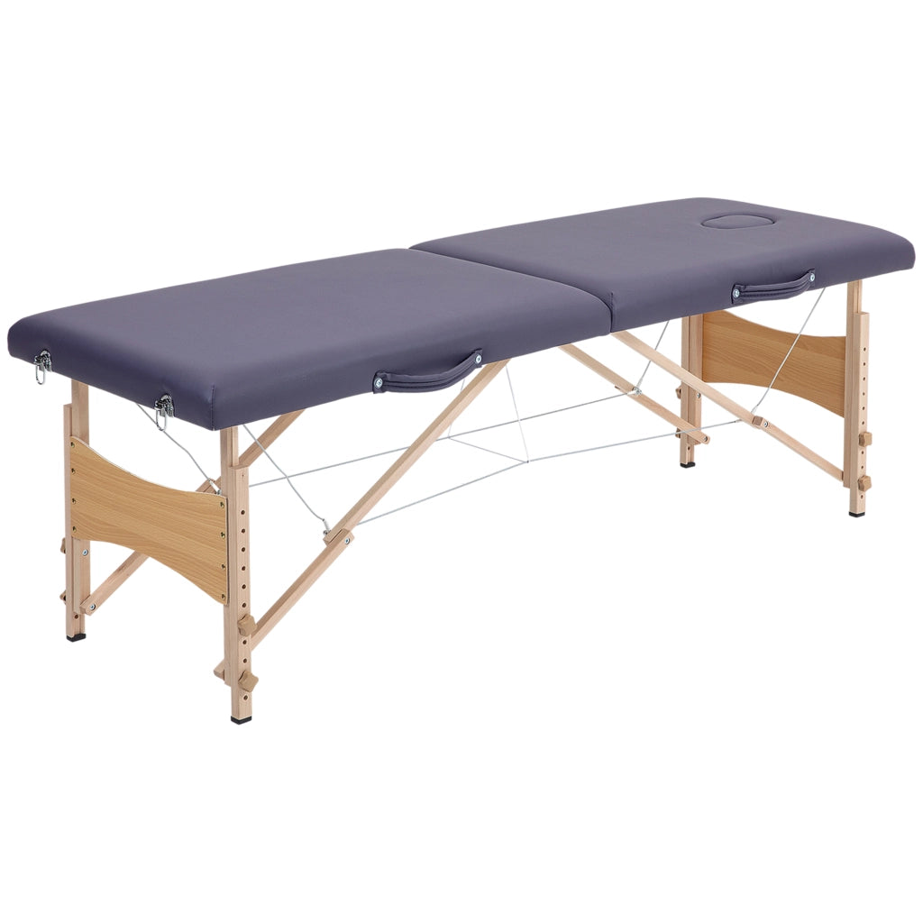 Poltrona Massaggiante Pieghevole ¨C Zephmum ¨C Legno Viola 186x60x61-87 cm
