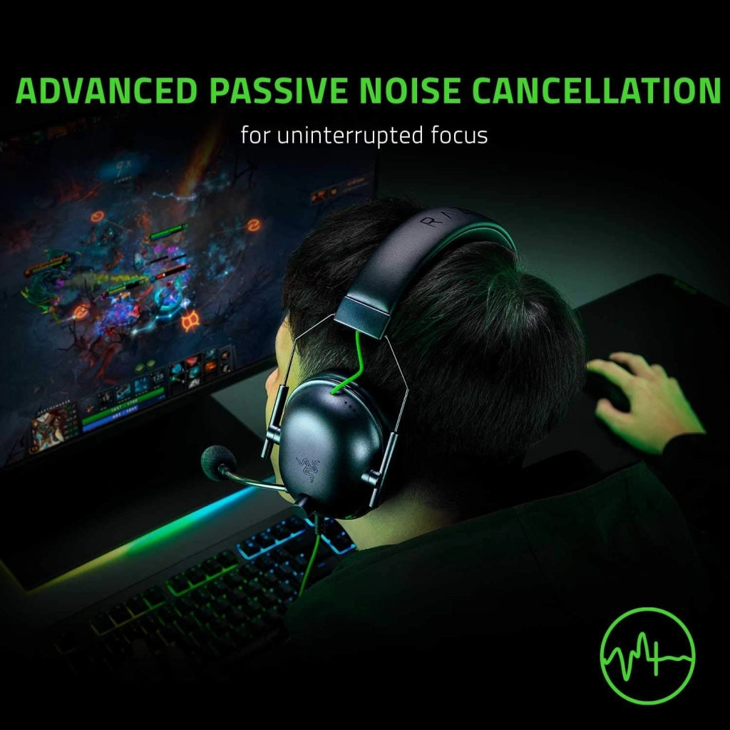 Razer BlackShark V2 X Gaming Headset: 7.1 Surround Sound - Driver 50 mm - Cuscino in memory foam - PC, PS4, PS5, Nintendo Switch, Xbox One, Xbox Series X & S, Mobile - Jack audio da 3,5 mm - Nero