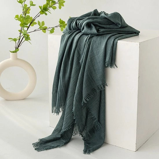 Sjaal donna estivo, lenti e estivo, colori lisci, protezione solare, ombrelloni, sjaal donna, foulard, grande lunga sjalet leggera di seta 74”×39” - verdura - 190*100cm