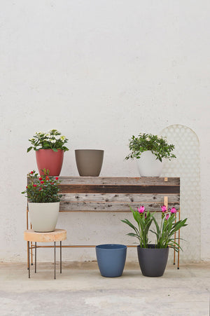 Vaso da Interno e Esterno Ø40x36 cm in Polipropilene Bayon 40 Logoon Blu