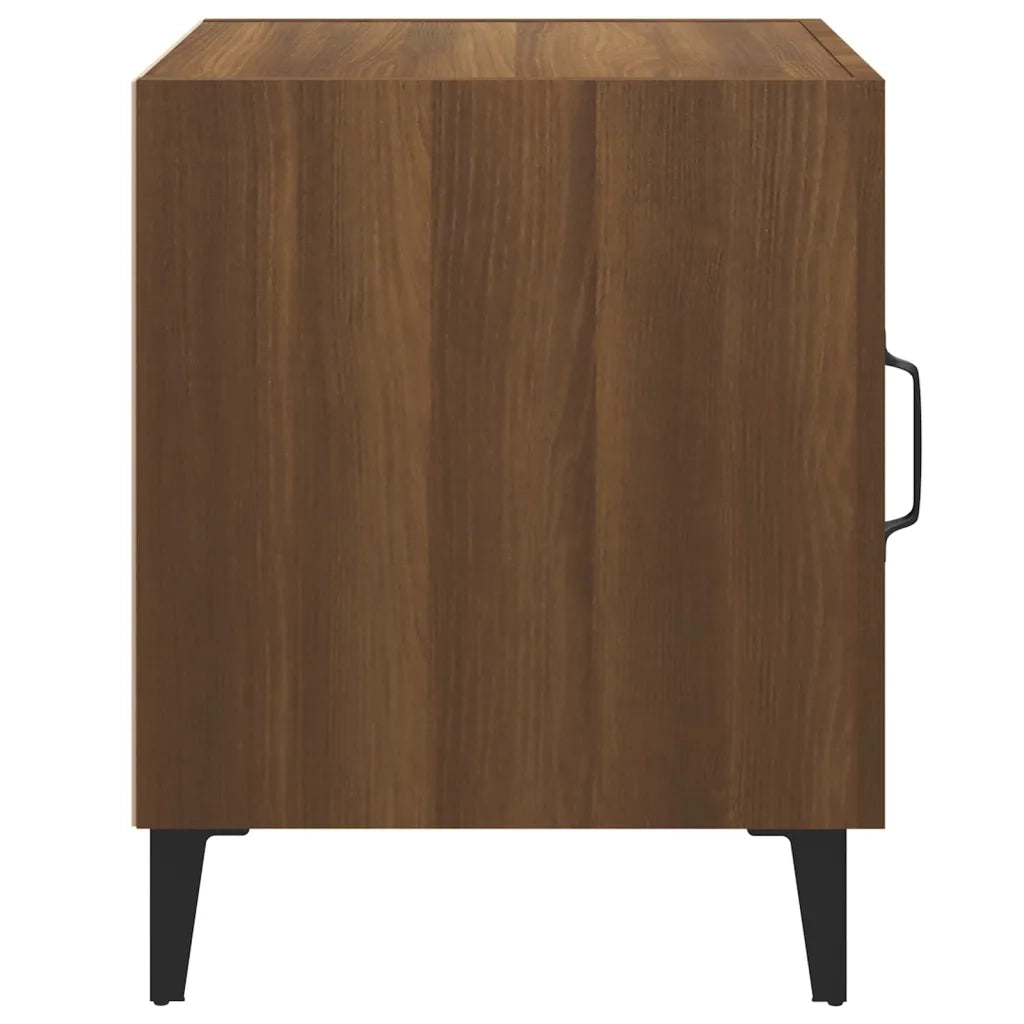 Comodini 2 pz Rovere Marrone in Legno Multistrato cod mxl 30174