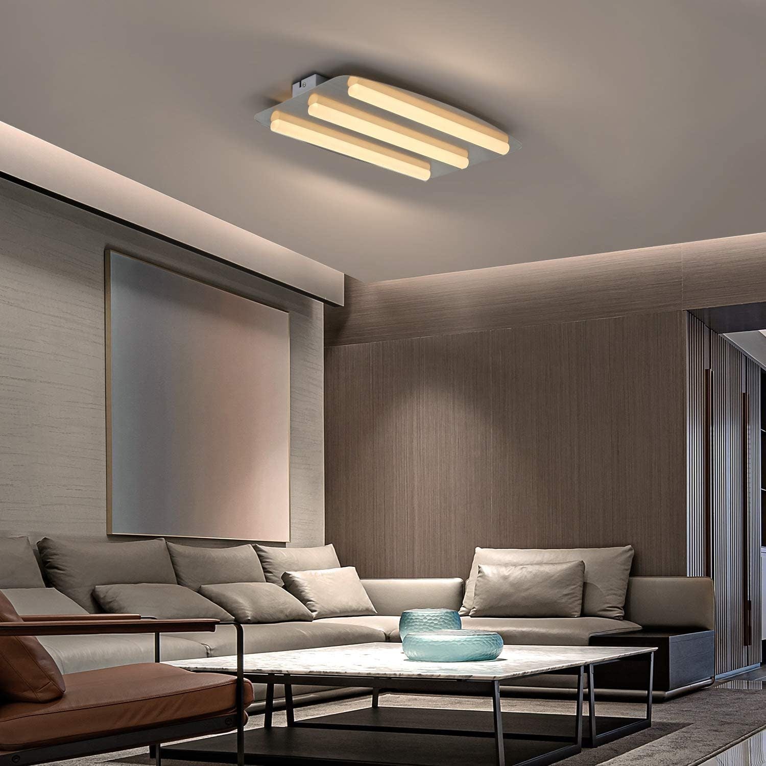 ZMH Lampada da soffitto LED nichel acrilico per interni cucina anche parete