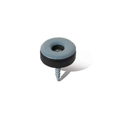 Scivoli PTFE tondi con vite Ø 30 mm. - grigio - 8 pz.