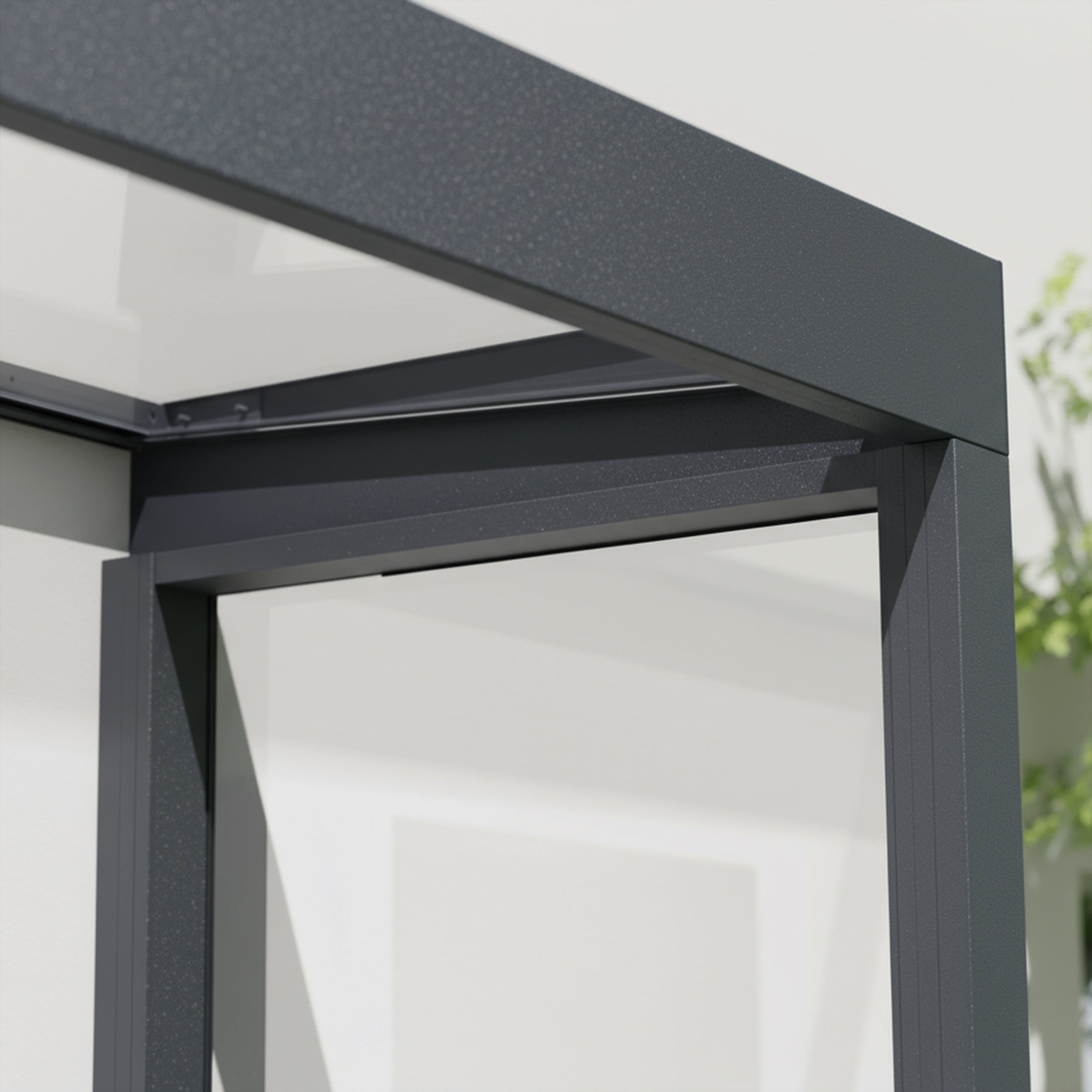 Canopia Sophia Pensilina Da Esterno 160X95 cm + Parete laterale
 Grigio / Trasparente