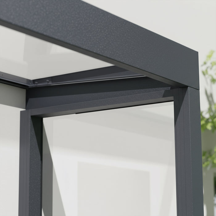 Canopia Sophia Pensilina Da Esterno 215X95 cm + Parete laterale
 Grigio / Trasparente
