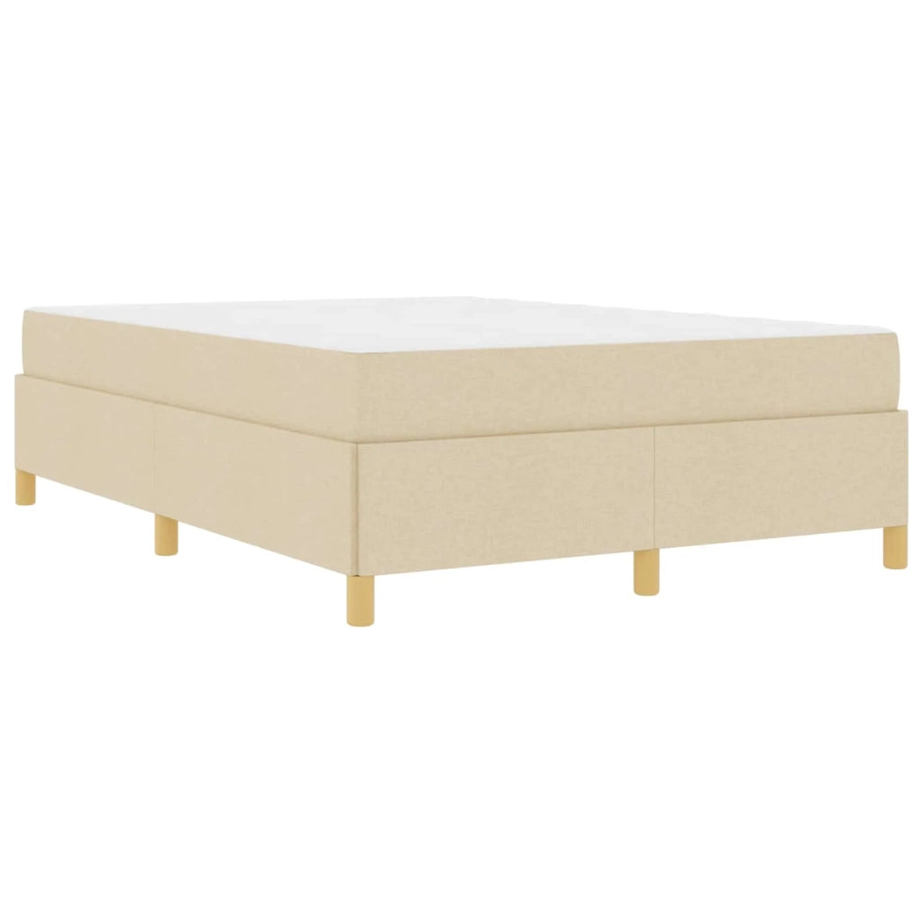 Struttura del letto con materasso Crema 140 x 190 cm Tessuto 3398939
