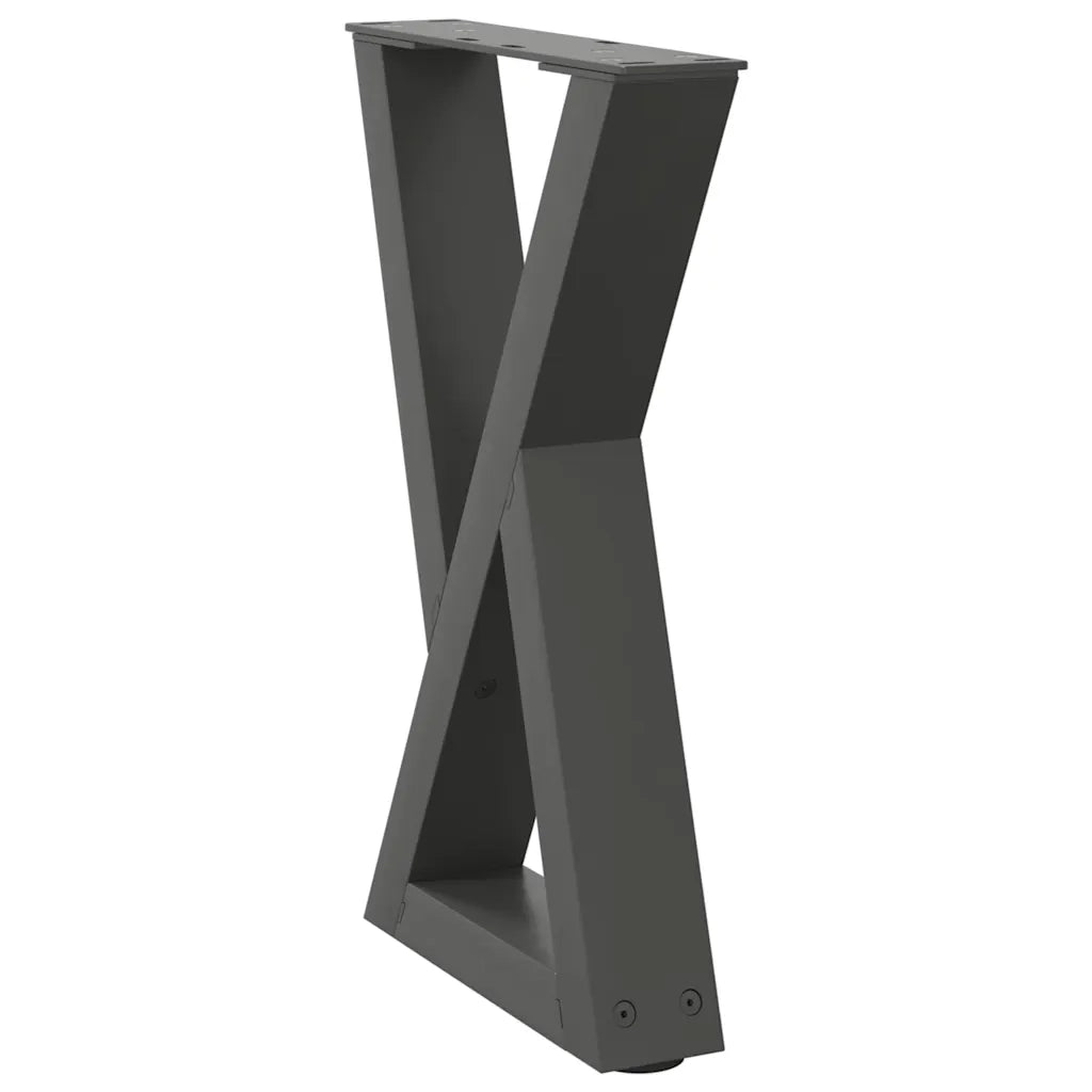 Gambe per tavolino 2 pz Antracite 38x(42-43,3) cm Acciaio 4012702