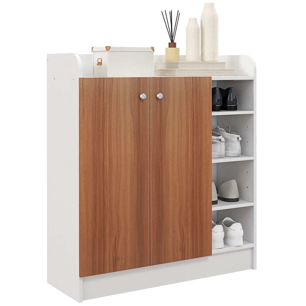 Armadio Scarpiera Moderno con Ante ¨C Minimal ¨C Legno Naturale 83x30x90 cm