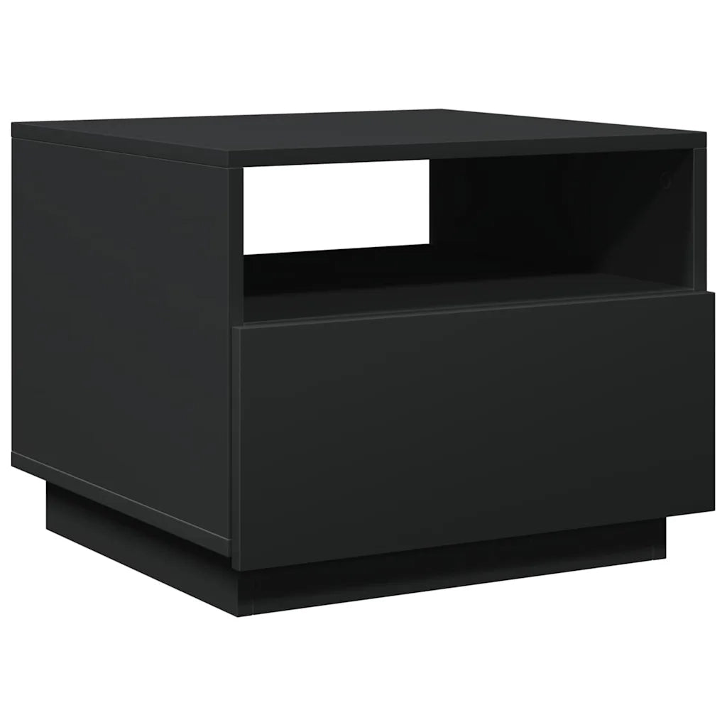 Tavolino da Soggiorno con Luci LED Nero 50x49x40 cmcod mxl 88175