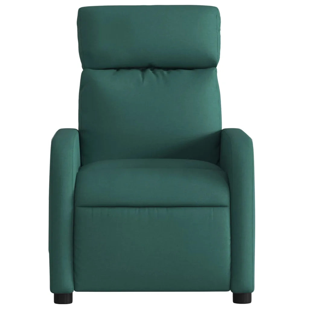 Poltrona Massaggiante Reclinabile Verde Scuro in Tessuto 374180