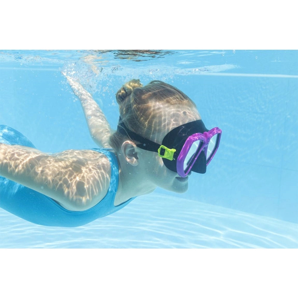 Trade Shop - Maschera Eversea Dive Lenti In Policarbonato 7-14 Anni Colori Assortiti 22040 -