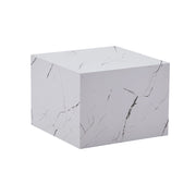Tavolino da salotto Cuboid bianco effetto marmo
