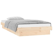 Letto singolo | Letto per adulti | Giroletto con LED 90x190 cm Single in Legno Massello