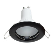 Trade Shop - Faretto Lampada Led 8 W Luce 3000k 4000k 6000k Incasso Tondo Gu10 Foro 6 Cm 220v - Nero-bianco Naturale      -