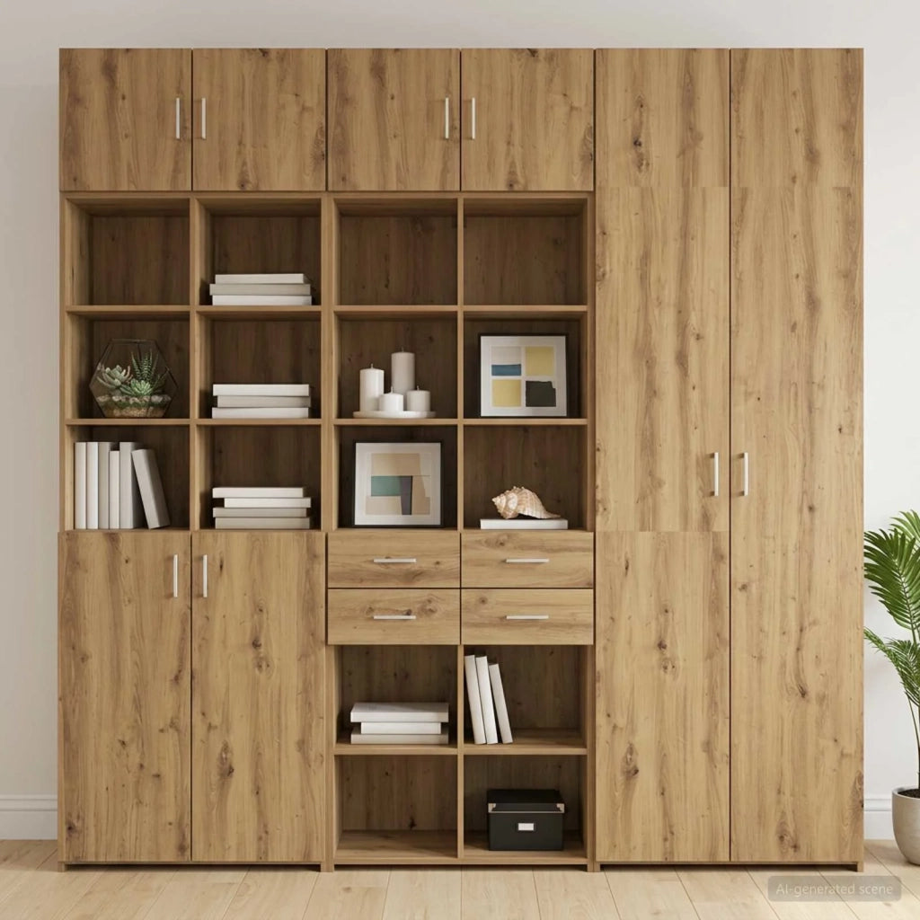 Armadio per la conservazione con ripiani Rovere Artigianale 3446671