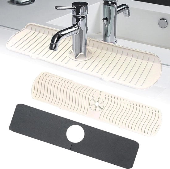 Sfioratore di acqua e mattonella assorbente - 2 pezzi, protezione da sporcizia lavabile - protezione da graffi per cucina e bagno