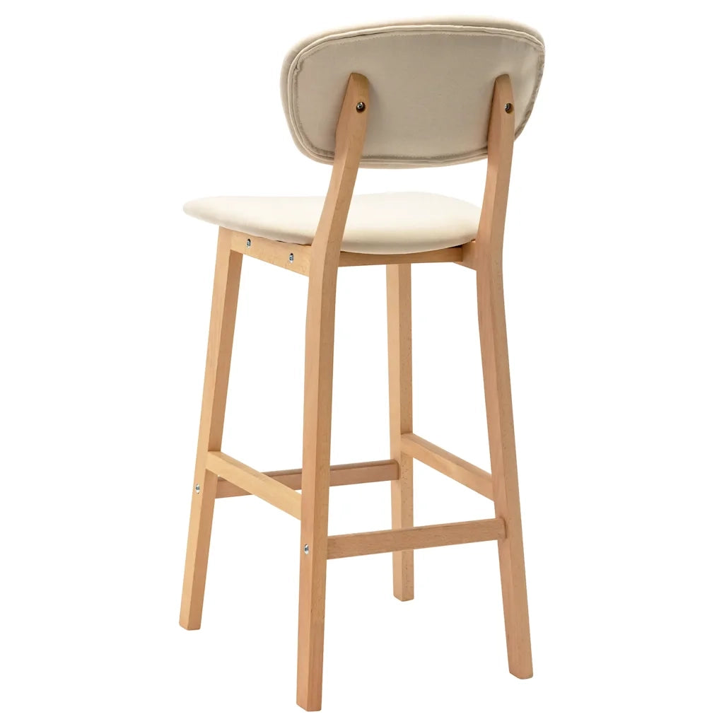 Sgabelli da Bar 2 pz Crema in Tessuto  cod mxl 71002