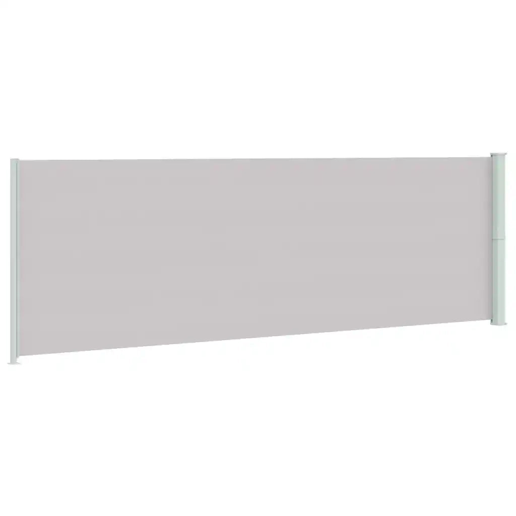 Tenda da Sole Laterale Retrattile per Patio 200x600 cm Grigia