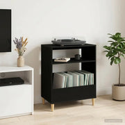 Supporto per giradischi Rovere Nero 71 x 39,5 x 83 cm 8012891