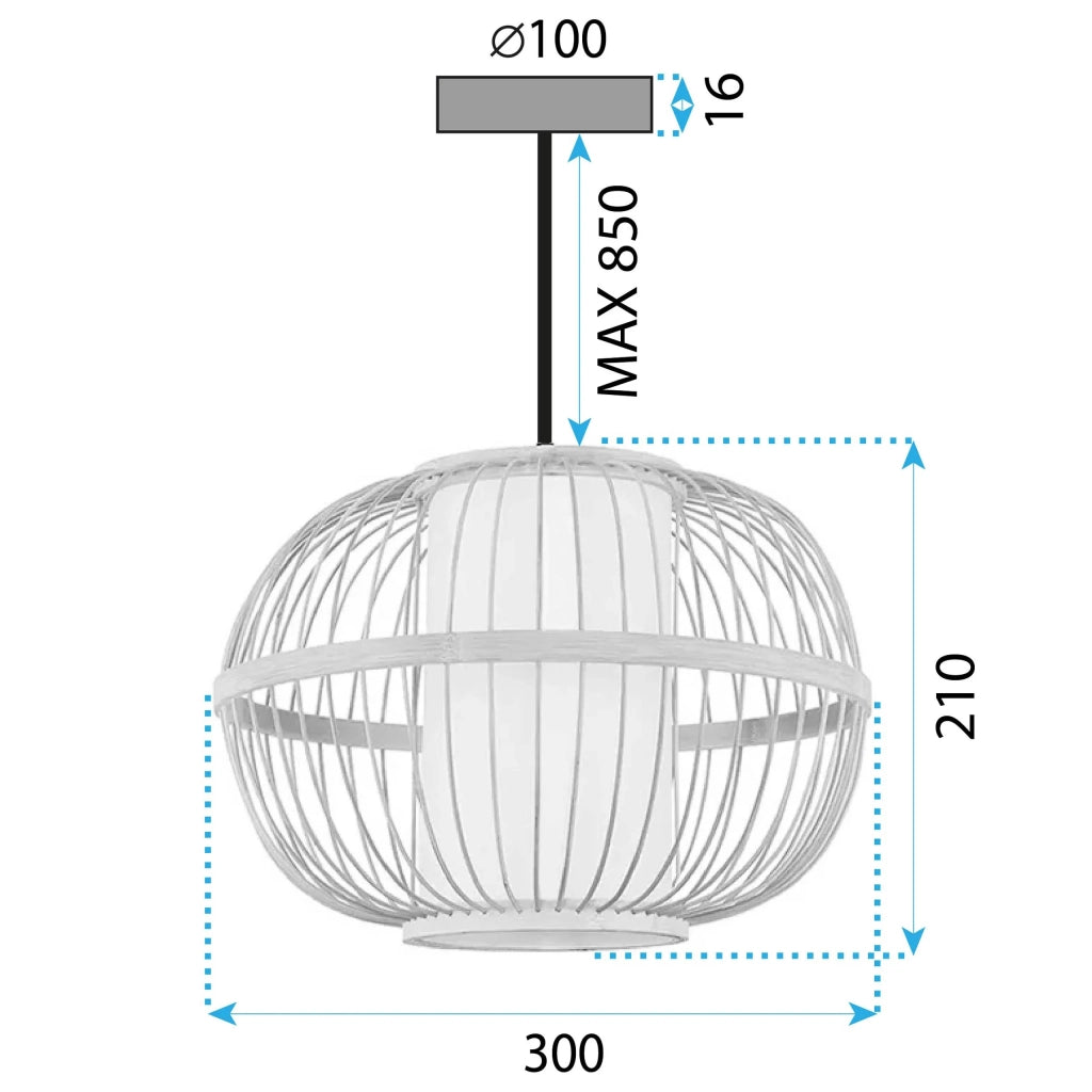 Lampada Boho APP1631-1CP 30cm