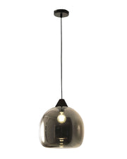 Maia Lampada a Sospensione in Metallo e Vetro Soffiato Colore Fumé Ø310mm E27 60W IP20 - Design Moderno Elegante per Illuminazione Interni