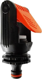 Adattatore per connessione universale per miscelatore cucina e tubo idraulico esterno - Nero/Arancione - Installazione semplice - Materiale duraturo