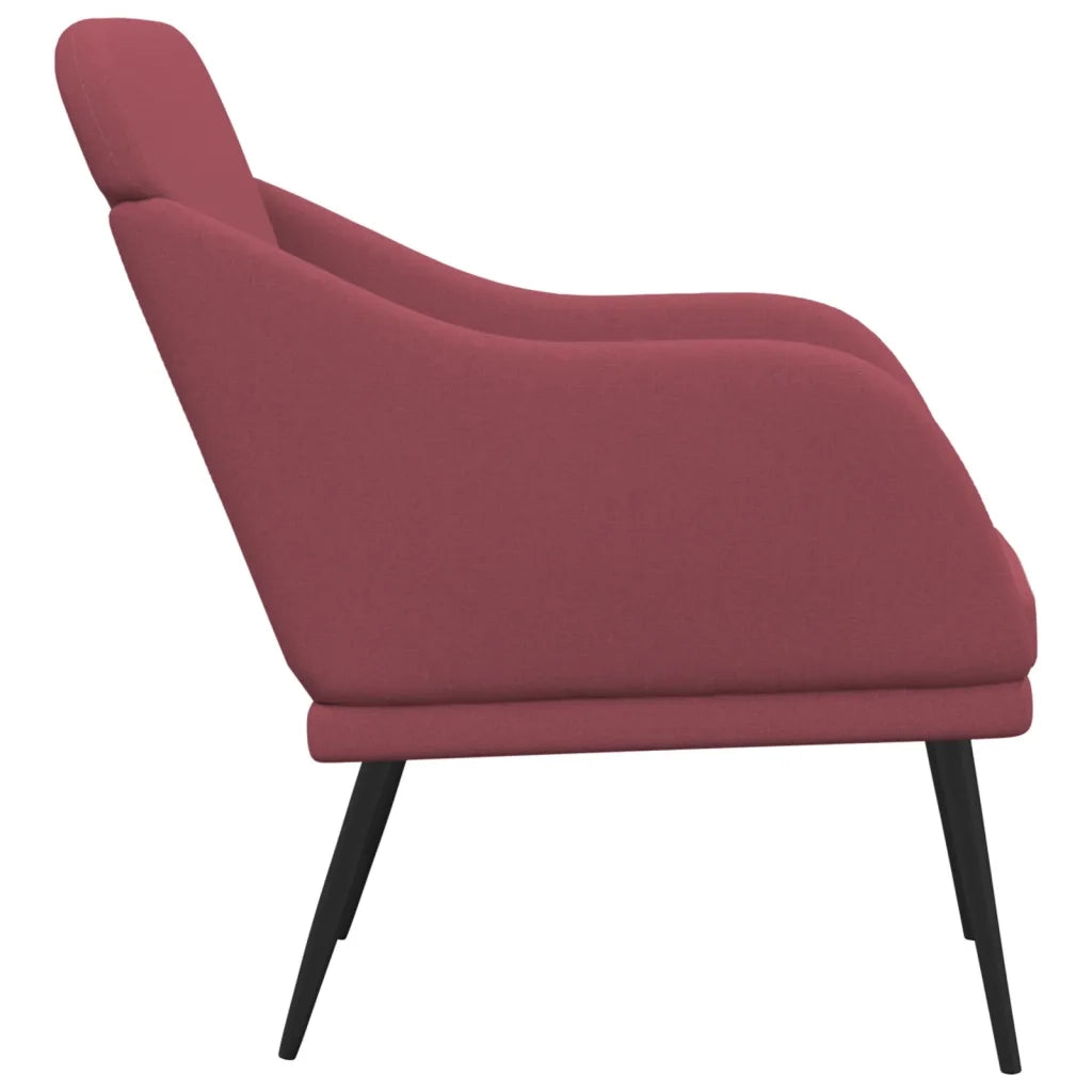 Poltrona Rosso Vino 63x76x80 cm in Tessuto 351477