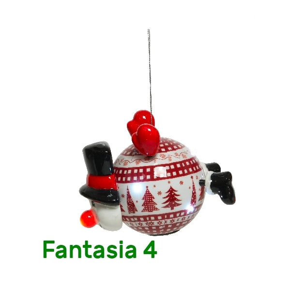 Palline di natale con personaggi natalizi Kaemingk