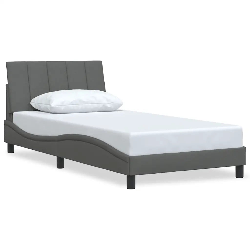 Giroletto senza Materasso Grigio Scuro 100x200 cm Tessuto