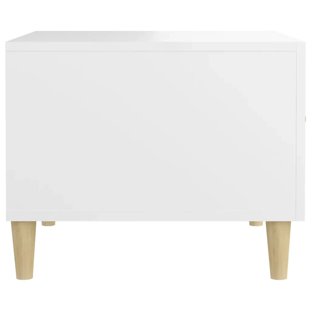 Tavolini da Salotto 2 pz Bianchi 50x50x40 cm Legno Multistrato