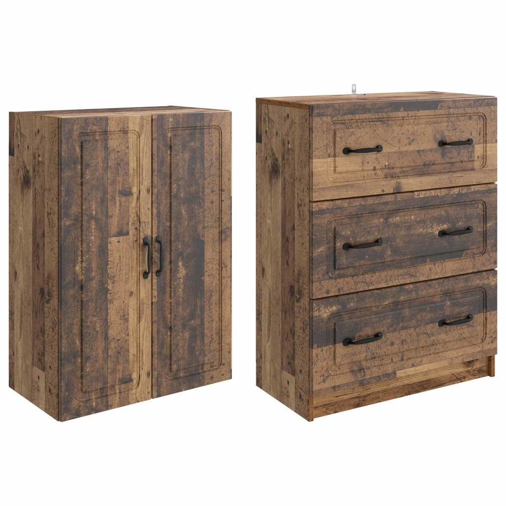 Set di armadi 2 pcs Legno antico 66 x 34,5 x 87 cm 3416968