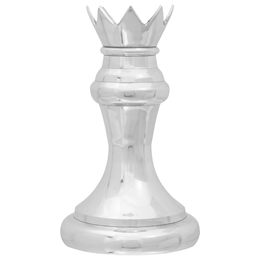 Sculture da Scacchi 2 pcs Argento Alluminio