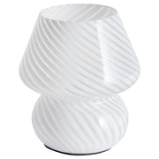 Lampada da tavolo da lettura in vetro bianco stile moderno