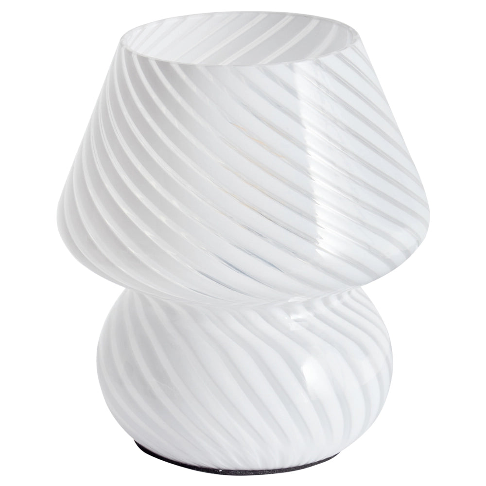 Lampada da tavolo da lettura in vetro bianco stile moderno