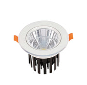Faretto Tondo Orientabile ad Incasso per Soffitto LED per Cartongesso 7W 630 lumen , Luce Calda , Fredda , Naturale Colore della luce: Luce calda