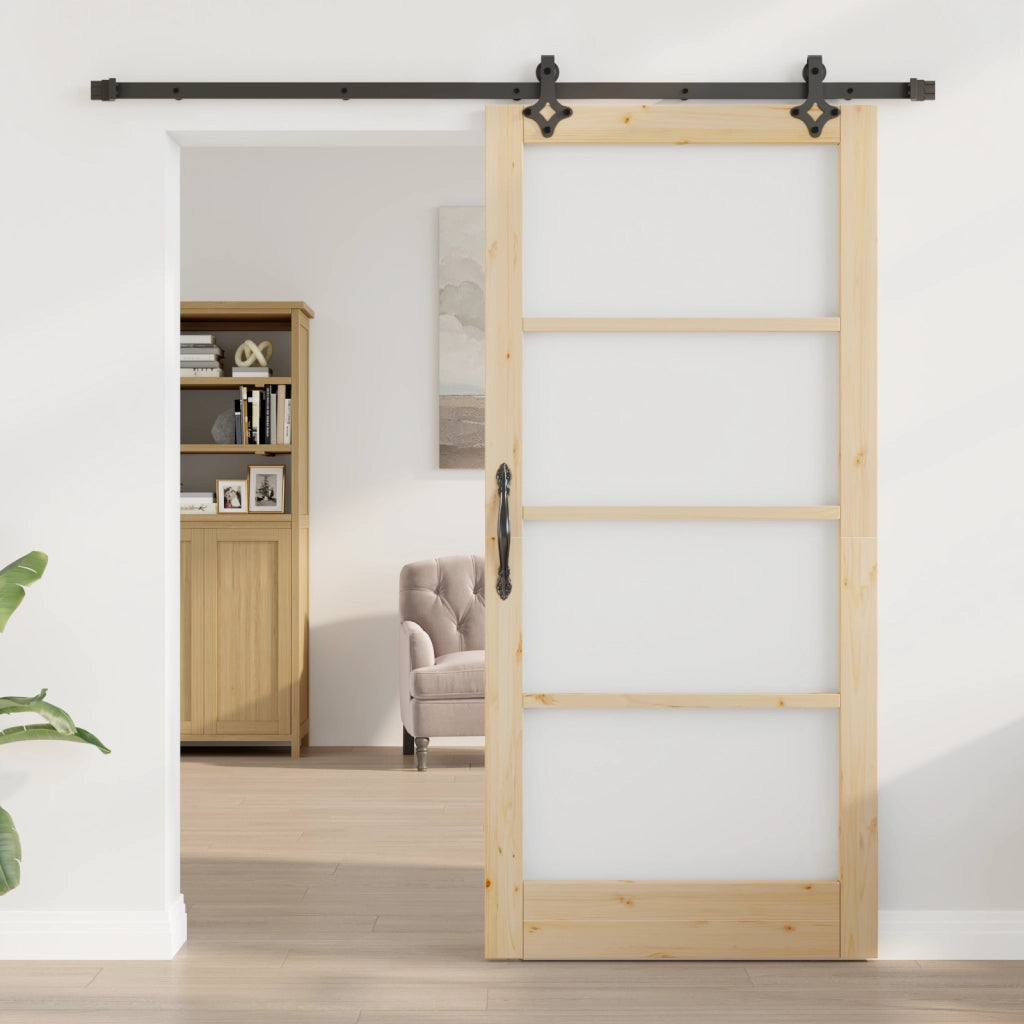Set di porte scorrevoli  con hardware 'ORKDAL'Legno massello e vetro