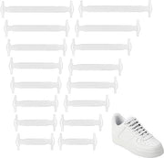 2 coppia di cinture per scarpe senza lacci, cinture per scarpe idrorepellenti in silicone, cinture per scarpe elastiche senza lacci per adulti, per scarpe, scarpe da skateboard e scarpe - Bianco
